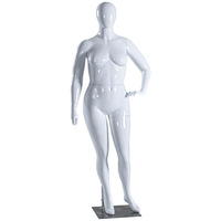 Maniquí de FRP de Cuerpo Completo, Estilo Europeo Americano, para Mujeres de Tallas Grandes, Ligeramente Curvilíneo, para Exhibición en Tiendas de Ropa (Modelo FBY39)