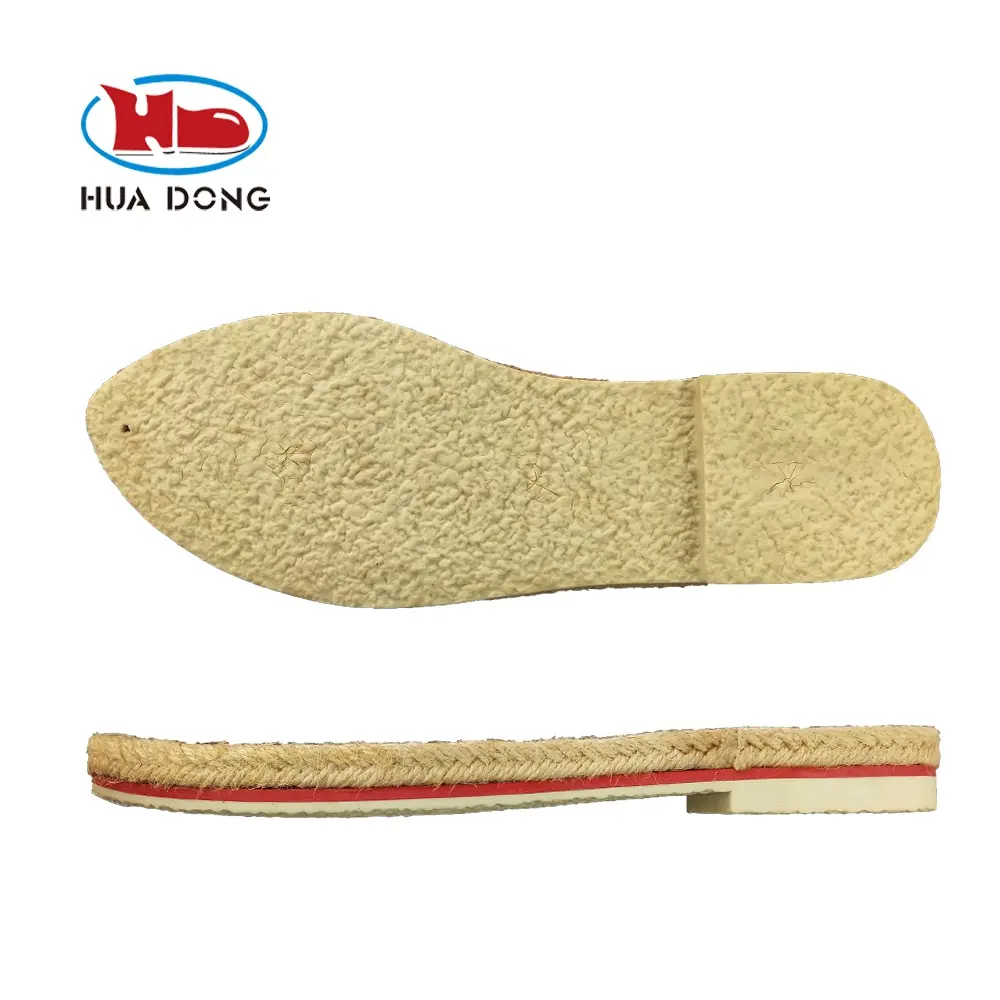 Sole Expert Huadong-Suela de yute personalizada, doble Color, Welt TPR, suela de zapato para mujer