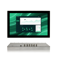 Panel PC industri 24 inci dengan IP66 tahan air layar sentuh lengkap tampilan VGA tanpa kipas Panel industri PC INOX Panel PC