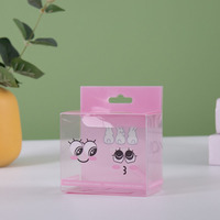 Boîte d'emballage carrée pour œufs avec logo personnalisé pour fond de teint et maquillage, boîte cadeau pliable en PET transparent, PVC, avec cintre, parfum, rouge à lèvres, revêtement UV