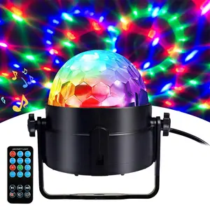 Luci a sfera magiche di cristallo del partito telecomandato della lampada della discoteca del DJ di effetto RGB attivato suono