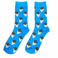 Chaussettes mi-mollet respirantes à motif de dessin animé pour l'hiver, usage quotidien, en nylon