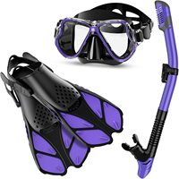 Buceo libre Máscara DE BUCEO Buceo ajustable Aletas de natación Tubo de esnórquel seco Máscara DE BUCEO Juego de aletas de esnórquel