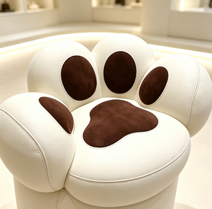 Fauteuil d'appoint en forme de patte, fauteuil moderne en velours, siège lounge pour salon, salon de beauté - Product Image 5