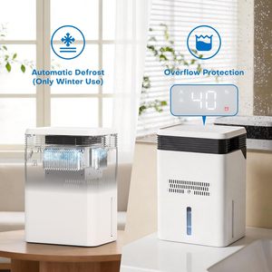 Déshumidificateur thermoélectrique portable intelligent pour maison, camping-car et usage domestique, avec fenêtre de visualisation, 2 pintes/24h - Product Image 2