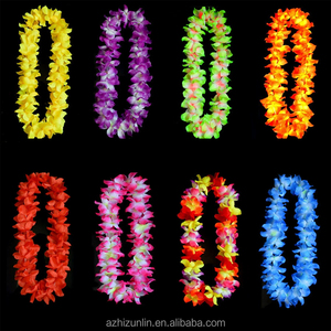 Collana ghirlanda floreale tropicale hawaiana in PVC ispessito estivo, luminosa, per laurea, <span class=keywords><strong>Pasqua</strong></span>, vacanze al mare - Product Image 1