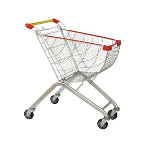 Chariot à achats de supermarché avec le matériel en acier durable du mobile quatre roues 65L - Product Image 2