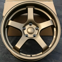 Jantes en alliage Flow Form de 17, 18 et 19 pouces, design classique JDM à 5 branches, en stock, PCD 5x108 5x112 5x114.3 pour voitures JDM et européennes