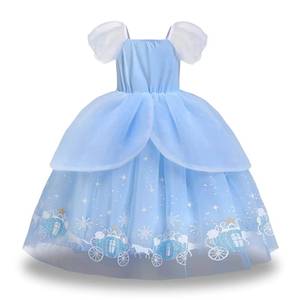Robe de princesse Cindy en gaze bouffante de couleur unie, idéale pour Halloween et les anniversaires – Nouveauté très prisée - Product Image 3
