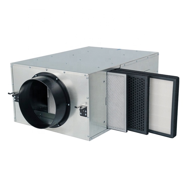 Centrifugal HVAC Air Filtration Fan with HEPA Carbon Filter Air Purifying Duct Fan