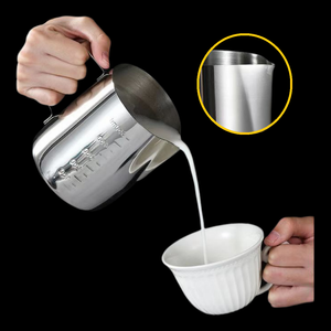 Tasse à fleur de café portable en acier inoxydable 304 à l'échelle double face tasse à mesurer écologique pour le brassage du lait - Product Image 5