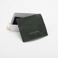 Enveloppe en daim épais de luxe avec logo personnalisé sac à poussière pour bijoux pochette cadeau cosmétique souple emballage pour bagues bracelets boucles d'oreilles