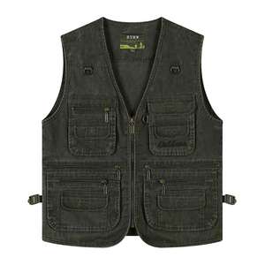 होंग कांग के प्रशंसक फोटोग्राफर बनियान पुरुषों के फैशन मल्टी-पॉकेट बनियान को ओवरऑल कर सकते हैं। - Product Image 4