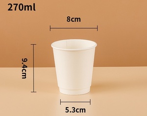 Vasos de Papel Desechables con Logotipo Personalizado, Vasos de Papel de Color Sólido para Café, Leche y Bebidas Calientes - Product Image 3