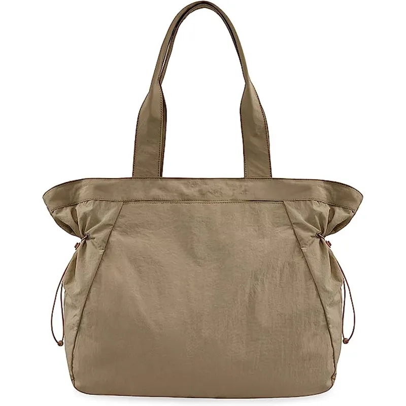 กระเป๋านักช้อปไซด์18L กระเป๋าน้ำหนักเบาออกแบบโลโก้ได้ตามต้องการกระเป๋าถือสำหรับช็อปปิ้งออกกำลังกายชายหาด