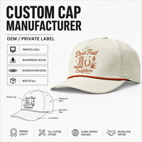 Casquette de baseball imperméable personnalisée en nylon à cinq panneaux pour la randonnée en plein air, la pêche sportive, avec logo imprimé, fermeture snapback et cordon