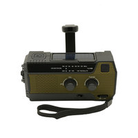 Notfall-Wetterradio 4000mAh Tragbares Solarbetriebenes Handkurbel AM/FM-Radio mit Telefonladegerät und Generator