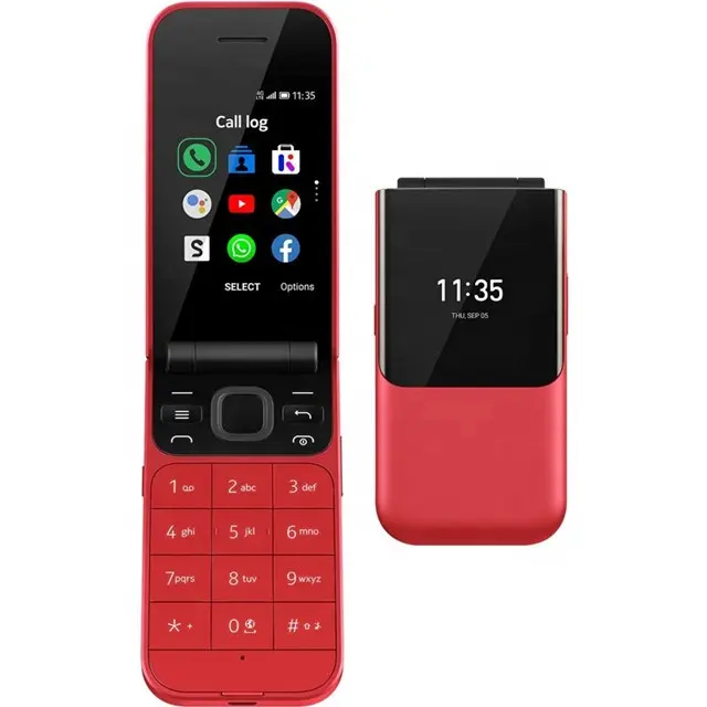 For Nokia 2720 Flip 2019 Version Dual Sim Super Cheap Wholesale Original Simple Factory Unlocked GSM Mobile Cell Phone