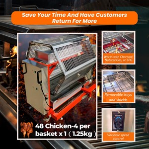 Rejilla de horno de acero inoxidable a Gas para interiores y exteriores, ahumadores y parrillas, Control de velocidad, Kimstone, carbón, cerámica, Kamado Grill Asadores - Product Image 3