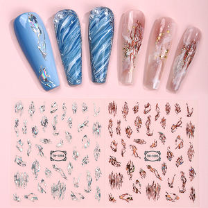 鄭翔カスタム光沢ゴールドブロッキングネイルアートステッカーCMYKカラー型抜き印刷ユーティリティネイルデカールDIYネイルアート用 - Product Image 2