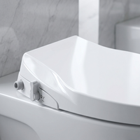 Siège de bidet à eau ambiant durable et antibactérien, allongé, avec fonction lavage arrière et hygiène féminine, couvercle à fermeture douce, pour l'amélioration de la salle de bain