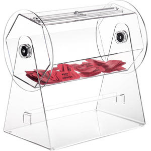 Tambor de rifa acrílico, bolas de rifa transparentes, Spinner, caja de dibujo, dispensador de billetes de rifa transparente, caja de lotería para juegos de Bingo - Product Image 2