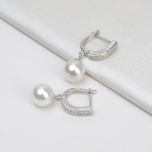 Accesorios de Joyería DIY de Plata S925, Superficie Lisa, Pendientes de Perlas de 8-13 mm, Accesorios de Moda Vacíos - Product Image 2