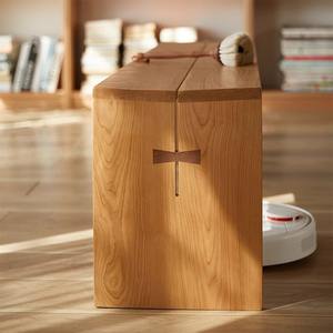 Banco largo de madera maciza de cerezo y roble rojo, muebles duraderos para comedor - Product Image 2