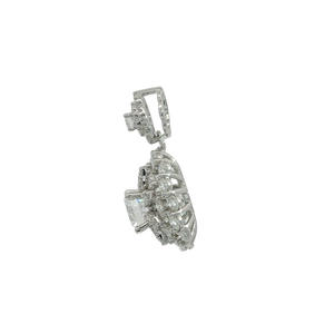 Pendentif de luxe en or blanc 18 carats avec diamants de laboratoire, collier personnalisé pour les occasions de cadeaux pour femmes - Product Image 3