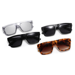 Gafas de Sol Cuadradas Extra Grandes Estilo Europeo, Montura Negra de PC, Protección UV400, Unisex, para Pesca, Viajes, Conducción, Moda - Product Image 2