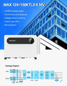 Inversor solar de red de Growatt <span class=keywords><strong>MAX</strong></span> 125, LV, CC, CA, controlador de energía inteligente de 125kw, inversor solar híbrido trifásico - Product Image 6