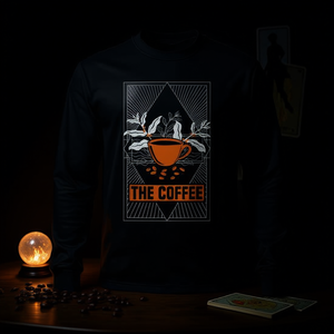 T-shirt à manches longues The Coffee Drinker Tarot Card Reading Occult Dark Magic - Product Image 3