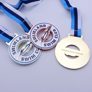 Médailles personnalisées sur mesure en alliage de zinc, or, argent, bronze 3D pour la course à pied, le football, le taekwondo, le marathon, les récompenses sportives - Product Image 1