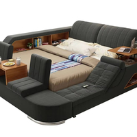 Nouvelle vente directe d'usine lit multifonctionnel meubles de chambre à coucher grand espace de stockage avec lit fauteuil de massage