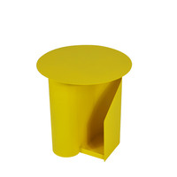 Petite table basse de style crème, table d'appoint ronde moderne en fer, table d'angle de luxe légère pour salon, petit espace