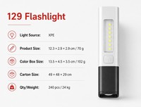 Mini lampe torche LED portable pour étudiants, longue portée, lumière bleue puissante, ABS, étanche IP44, rechargeable par USB, pour utilisation en extérieur