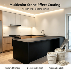 การเคลือบหินสีมาร์ลาแบบพรีเมียม |   สีทาผนังอะคริลิกผสมทรายในเรซินที่ทนทาน |   หินควอตซ์เทียมสำหรับตกแต่งภายใน - Product Image 6