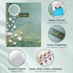 Premium Paper Spiral Notebook/<b>Journal</b> for Women Moon Design 8.5\" X 11\" Ruled College Work <b>Journal</b> Back Notebooks - Product Image 3