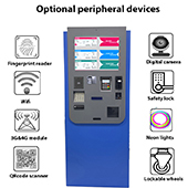 Machine de kiosque de balayage d'impression de service d'individu avec le lecteur de cartes pour coder la carte pour la billetterie d'autobus