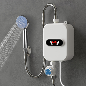 Calentador de Agua Eléctrico Instantáneo de 3500W, Calentamiento Rápido, Plástico, para Uso en Hoteles, Pantalla LED Digital en Inglés - Product Image 1