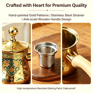 Cafetière turque élégante en acier inoxydable de haute qualité avec poignée, ensemble durable et résistant à la chaleur pour restaurant, <span class=keywords><strong>café</strong></span>, hôtel, maison - Product Image 2