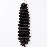 Extensions de cheveux en fibre protéinée ondulée pour tissage au crochet, trame simple, permanentées, pour toutes les couleurs, 14-20 pouces, 50-60g