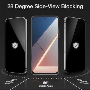 ฟิล์มกันรอยหน้าจอแบบป้องกันการมองเห็น สำหรับ Poco M7 Pro ความแข็ง 9H ป้องกันรอยขีดข่วน 2.5D HD ใส ฟิล์มกระจกนิรภัย - Product Image 3