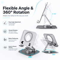 Nouveau support ergonomique pour ordinateur portable et tablette en alliage d'aluminium, pliable, certifié CE RoHS, 49,5x25x39cm, pour une utilisation prolongée sur le bureau