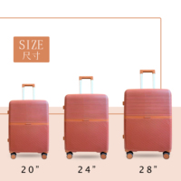 Juego de Maletas de Viaje Ligeras e Impermeables de Material PP de Nuevo Diseño, con Ruedas Fijas y Candado Incorporado, Personalizable