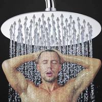 Pommeau de douche carré minimaliste moderne en acier inoxydable fin, à fixation au plafond, avec buses de style pluie, disponible en tailles de 4 à 12 pouces