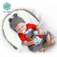 HS Toy 24 Zoll Silikon Neugeborene Reborn Puppe Handmade Realistic Sleeping Baby Stofftier Modell zum Verkauf