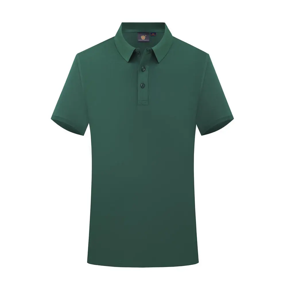 Camiseta polo logotipo personalizada masculina, manga curta, uniforme de escritório, respirável, AI-MICH