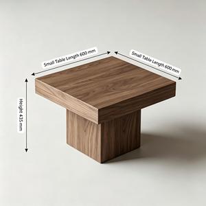 High <b>End</b> Luxury Modern Designer Eco-Friendly <b>Storage</b> Coffee <b>Table</b> Square Wooden Walnut Color Living Room Home Furniture - Product Image 4