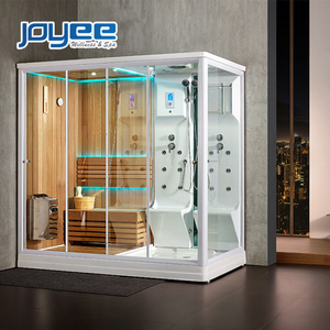 JOYEE Cabine de <span class=keywords><strong>Douche</strong></span> Vapeur <span class=keywords><strong>Hammam</strong></span> <span class=keywords><strong>Sauna</strong></span> Biplace avec Fonction Jacuzzi - Product Image 1